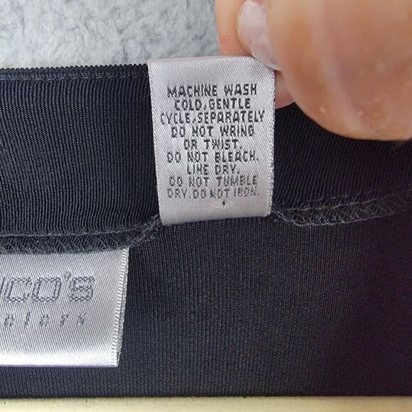 Chicos Travelers Black Tie Front Cardigan Size 0 Pink Silk Trim Stretch Knit - Picture 7 of 10